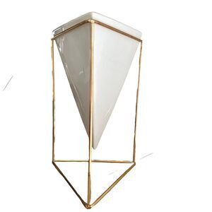 Home Decor Planters White Ceramic Planter UMBRA TRIGG White Gold Modern